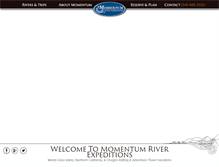Tablet Screenshot of momentumriverexpeditions.com